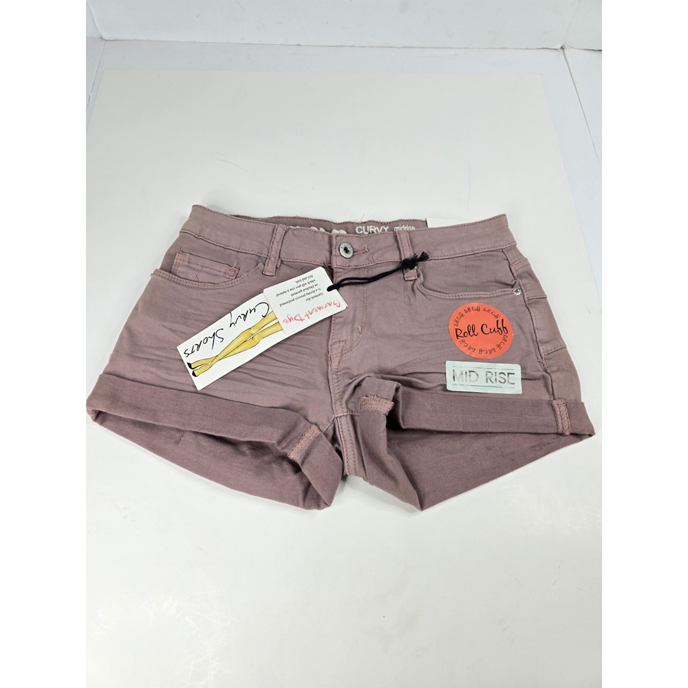 Song Curvy Shorts Mid Rise Garment Dye Womens Size‎ 3/26